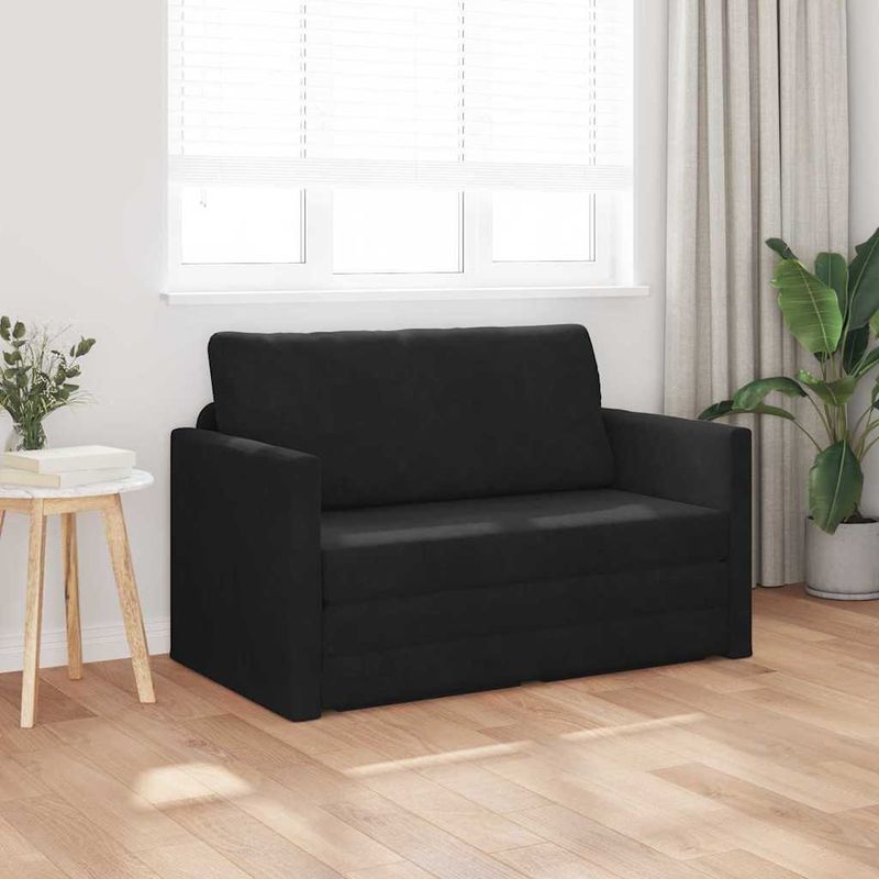 Casa si Gradina - Mobilier - Canapele si coltare - Canapele - Canapea Pat 2 in 1 Negru 124x204x61 cm Catifea - Infinity.ro