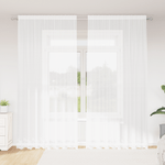 Casa si Gradina - Textile si covoare - Perdele si draperii - Perdele - Cortina din Dantela cu perdele Floral Alb 200 x 260 cm Poliester - Infinity.ro