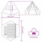 Sport si Outdoor - Camping - Corturi camping - Cort cu acoperis Altele Gri si Portocaliu si Negru 383 x 338 x 217 cm - Infinity.ro