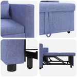 Casa si Gradina - Mobilier - Scaune si fotolii - Fotolii - Fotoliu 3 in 1 Convertible Albastru Jeans - Infinity.ro