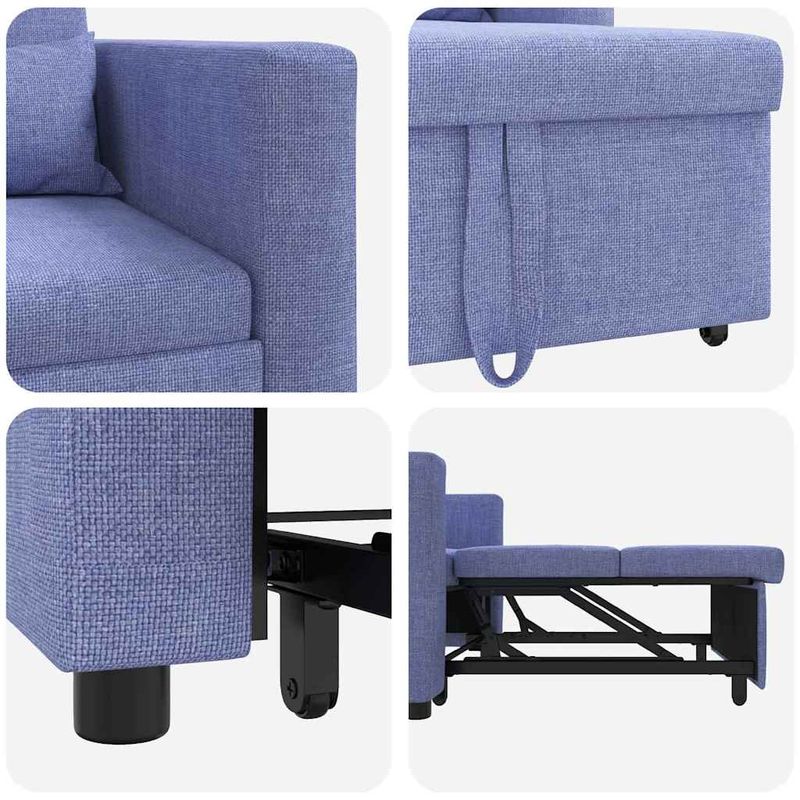 Casa si Gradina - Mobilier - Scaune si fotolii - Fotolii - Fotoliu 3 in 1 Convertible Albastru Jeans - Infinity.ro