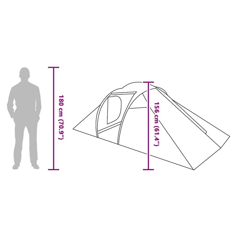 Sport si Outdoor - Camping - Corturi camping - Cort Gri si Portocaliu si Negru 510 x 240 x 156 cm Poliester - Infinity.ro