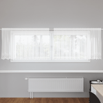 Casa si Gradina - Textile si covoare - Perdele si draperii - Perdele - Cortina din Dantela cu perdele Floral Alb 300 x 120 cm Poliester - Infinity.ro