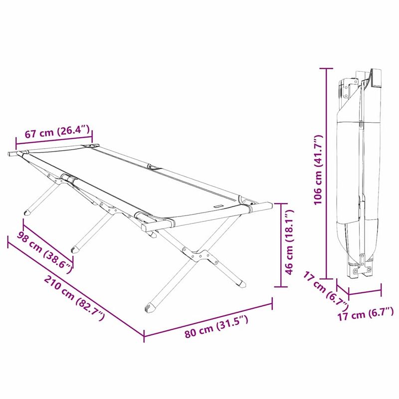 Sport si Outdoor - Camping - Mobilier pentru camping - Alte piese de mobilier pentru camping - Paturi Pliabile pentru Soare 2 piese cu Geanta de Transport Rosu 600D Oxford - Infinity.ro
