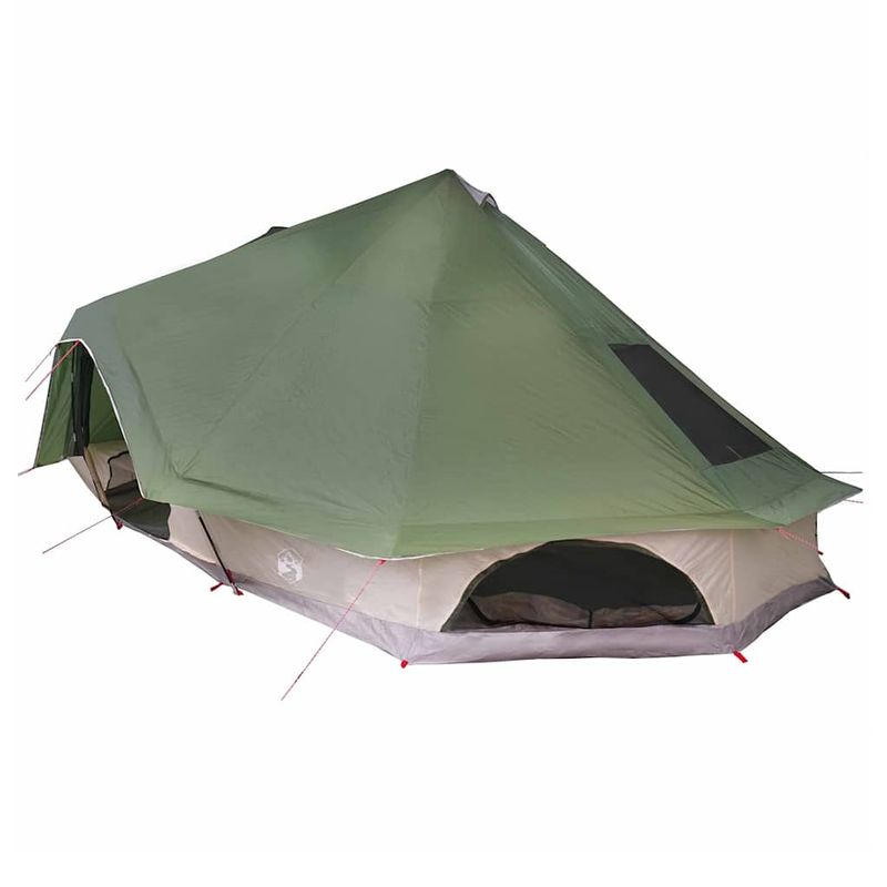 Sport si Outdoor - Camping - Corturi camping - Cort pentru Familie Tipi Verde 10 Persoane Impermeabil - Infinity.ro