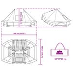 Sport si Outdoor - Camping - Corturi camping - Cort pentru Familie Tipi Verde 10 Persoane Impermeabil - Infinity.ro
