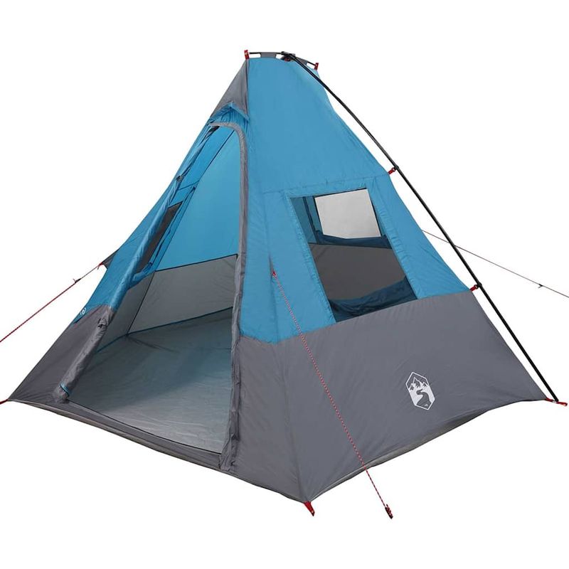 Sport si Outdoor - Camping - Corturi camping - Cort cu acoperis Altele cu aerisire de aer Albastru si Negru 383 x 338 x 217 cm - Infinity.ro