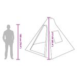 Sport si Outdoor - Camping - Corturi camping - Cort cu acoperis Altele cu aerisire de aer Albastru si Negru 383 x 338 x 217 cm - Infinity.ro