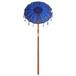 Casa si Gradina - Gradina si terasa - Umbrele si pavilioane - Umbrele - Parasol Balinez Altele albastru x 260 cm Bumbac si lemn masiv - Infinity.ro