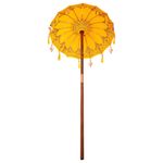 Casa si Gradina - Gradina si terasa - Umbrele si pavilioane - Umbrele - Parasol Balinez Altele Galben x 260 cm Bumbac si lemn masiv - Infinity.ro