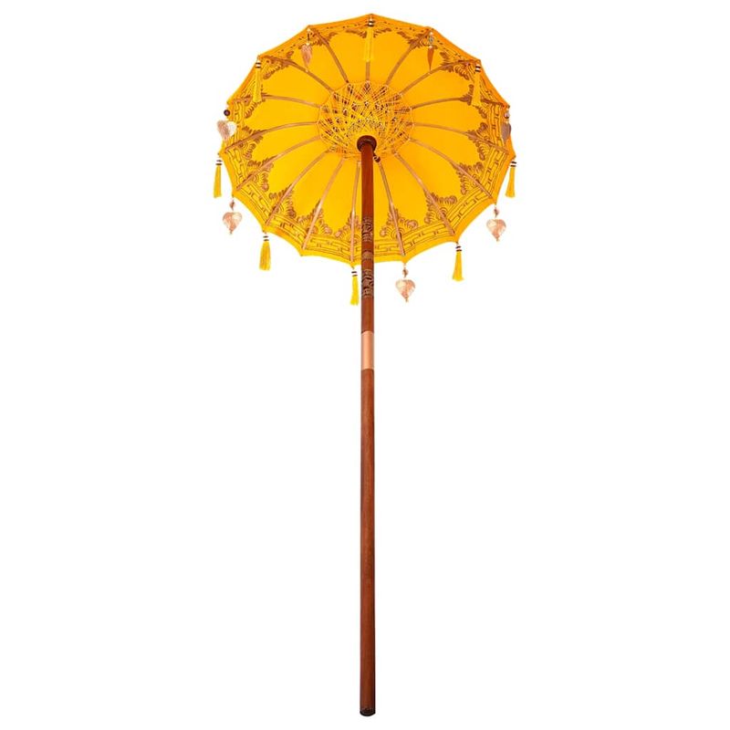 Casa si Gradina - Gradina si terasa - Umbrele si pavilioane - Umbrele - Parasol Balinez Altele Galben x 260 cm Bumbac si lemn masiv - Infinity.ro