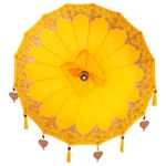 Casa si Gradina - Gradina si terasa - Umbrele si pavilioane - Umbrele - Parasol Balinez Altele Galben x 260 cm Bumbac si lemn masiv - Infinity.ro