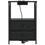Casa si Gradina - Mobilier - Comode si corpuri - Noptiere - Cabinet de noptiere cu statie de incarcare 2 pcs Stejar negru - Infinity.ro