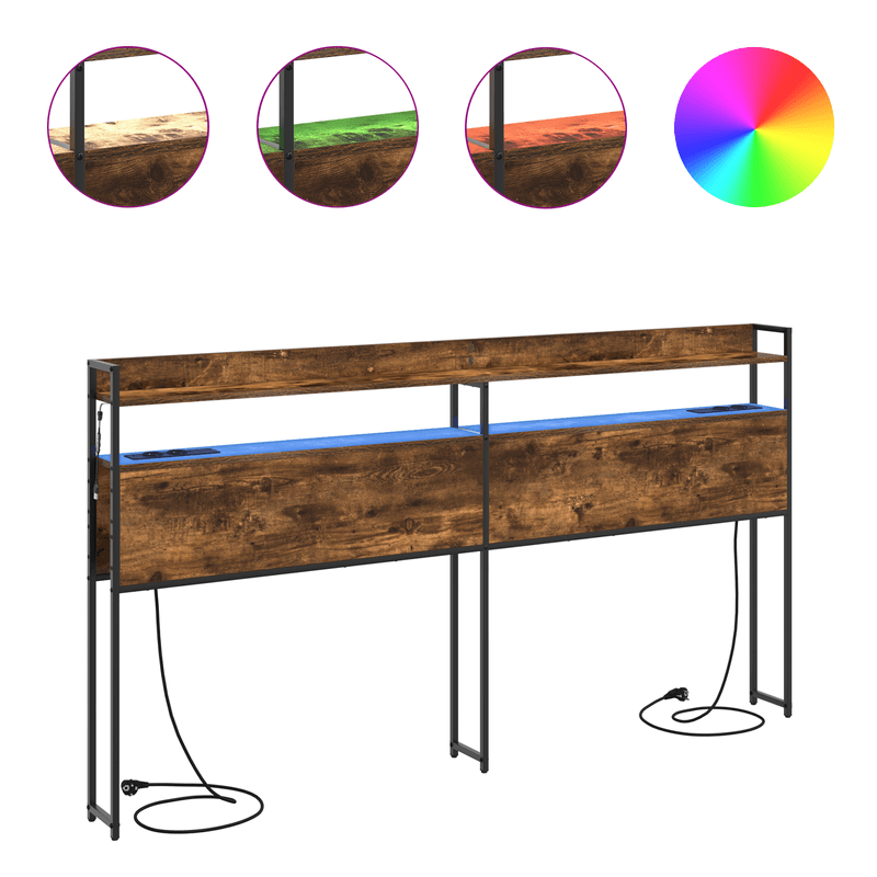 Casa si Gradina - Mobilier - Paturi si accesorii - Accesorii paturi - Tablie de pat cu LED, negru, 183x16x118/128 cm, catifea - Infinity.ro
