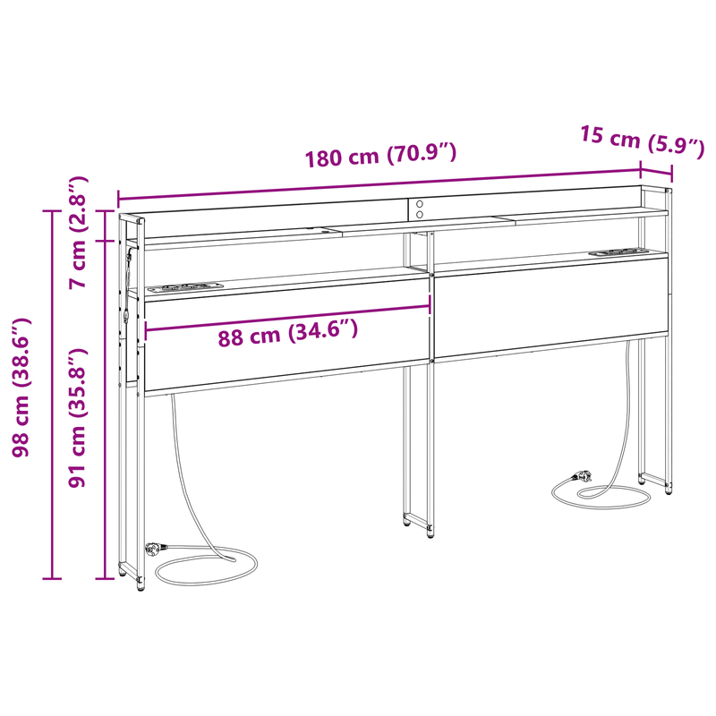 Casa si Gradina - Mobilier - Paturi si accesorii - Accesorii paturi - Tablie de pat cu LED, negru, 183x16x118/128 cm, catifea - Infinity.ro