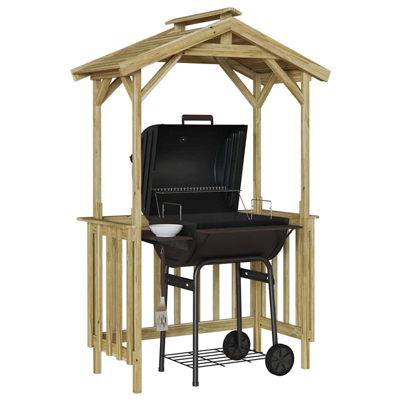 Casa si Gradina - Gradina si terasa - Casute de gradina - Adapost BBQ 133.5x63x200 cm din Lemn de Pin Impregnat - Infinity.ro