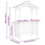 Casa si Gradina - Gradina si terasa - Casute de gradina - Adapost BBQ 133.5x63x200 cm din Lemn de Pin Impregnat - Infinity.ro