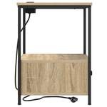 Casa si Gradina - Mobilier - Comode si corpuri - Noptiere - Cabinet de noptiere cu statie de incarcare 2 pcs Stejar sonoma - Infinity.ro