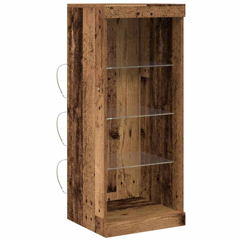 Casa si Gradina - Mobilier - Comode si corpuri - Comode - Dulap cu lumini LED Lemn vechi 41x37x100 cm - Infinity.ro