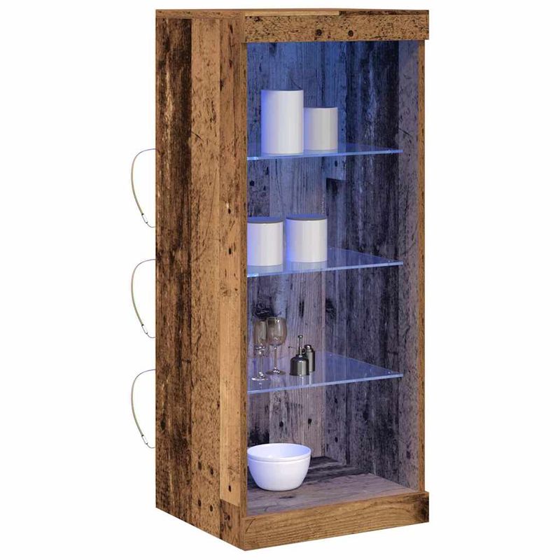 Casa si Gradina - Mobilier - Comode si corpuri - Comode - Dulap cu lumini LED Lemn vechi 41x37x100 cm - Infinity.ro