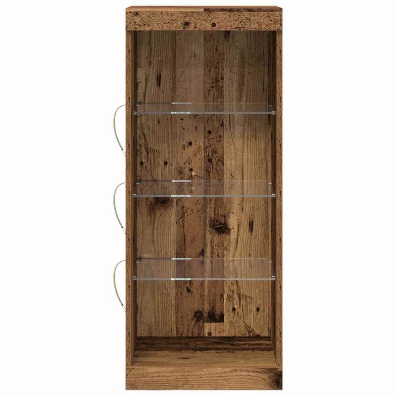 Casa si Gradina - Mobilier - Comode si corpuri - Comode - Dulap cu lumini LED Lemn vechi 41x37x100 cm - Infinity.ro