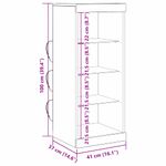 Casa si Gradina - Mobilier - Comode si corpuri - Comode - Dulap cu lumini LED Lemn vechi 41x37x100 cm - Infinity.ro