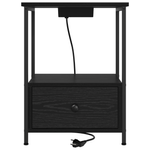 Casa si Gradina - Mobilier - Comode si corpuri - Noptiere - Cabinet de noptiere cu statie de incarcare 2 pcs Stejar negru - Infinity.ro