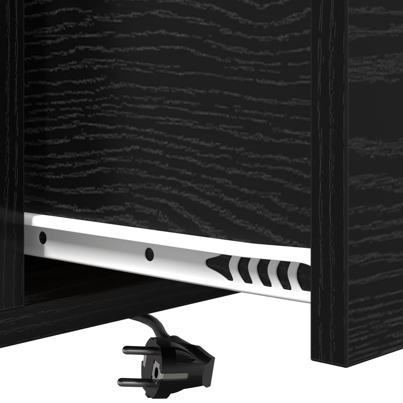 Casa si Gradina - Mobilier - Comode si corpuri - Noptiere - Cabinet de noptiere cu statie de incarcare 2 pcs Stejar negru - Infinity.ro