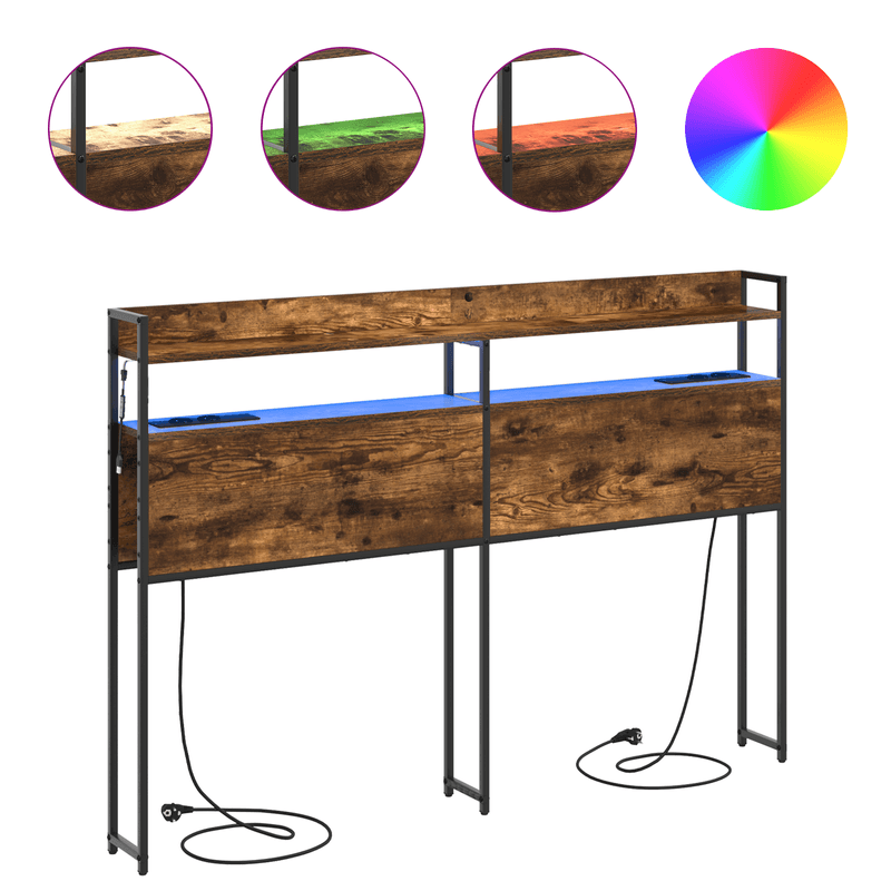 Casa si Gradina - Mobilier - Paturi si accesorii - Accesorii paturi - Tablie de pat cu LED, negru, 183x16x118/128 cm, catifea - Infinity.ro