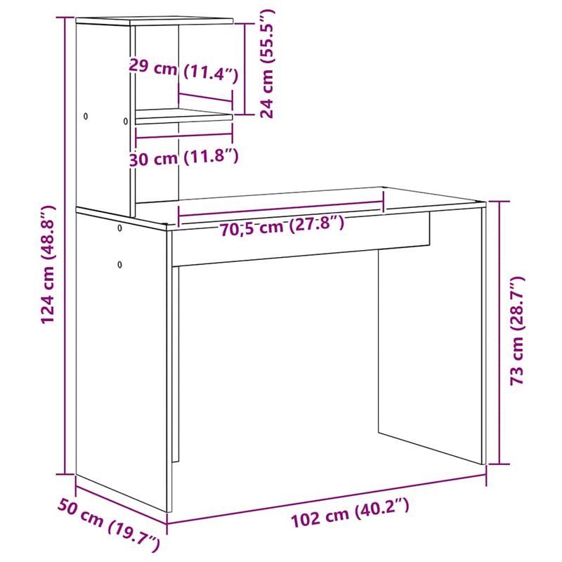 Casa si Gradina - Mobilier - Mese si birouri - Birouri - Birou de scris din stejar artizanal Stejar artizanal - Infinity.ro