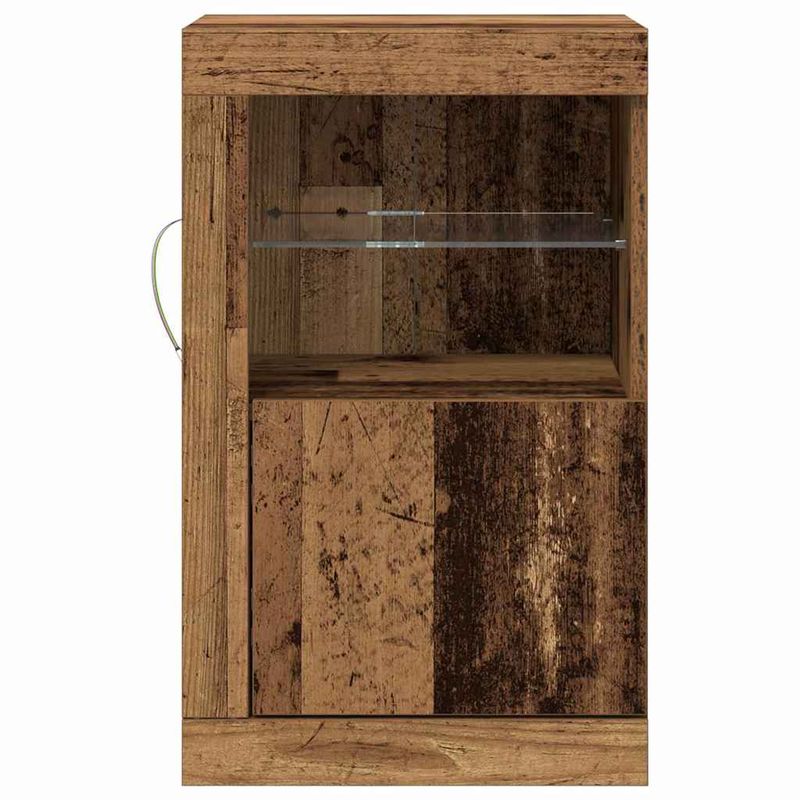 Casa si Gradina - Mobilier - Dulapuri si sifoniere - Dulapuri - Sertare cu lumini LED 2 buc Lemn vechi 41x37x67 cm - Infinity.ro