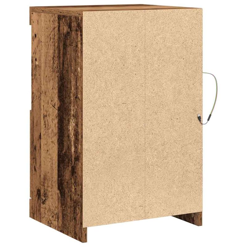 Casa si Gradina - Mobilier - Dulapuri si sifoniere - Dulapuri - Sertare cu lumini LED 2 buc Lemn vechi 41x37x67 cm - Infinity.ro
