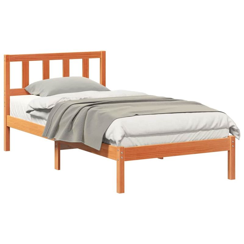 Casa si Gradina - Mobilier - Paturi si accesorii - Paturi - Cadru de pat Maro ceruit 100 x 200 cm Lemn de brad solid - Infinity.ro