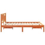 Casa si Gradina - Mobilier - Paturi si accesorii - Paturi - Cadru de pat Maro ceruit 140 x 190 cm Lemn de brad solid - Infinity.ro
