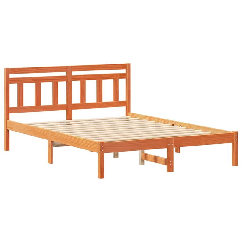 Casa si Gradina - Mobilier - Paturi si accesorii - Paturi - Cadru de pat cu headboard Maro 120 x 200 cm Lemn masiv de pin - Infinity.ro