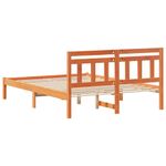 Casa si Gradina - Mobilier - Paturi si accesorii - Paturi - Cadru de pat cu headboard Maro 120 x 200 cm Lemn masiv de pin - Infinity.ro