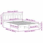 Casa si Gradina - Mobilier - Paturi si accesorii - Paturi - Cadru de pat cu headboard Maro 120 x 200 cm Lemn masiv de pin - Infinity.ro