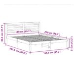Casa si Gradina - Mobilier - Paturi si accesorii - Paturi - Cadru de pat Maro ceruit 150 x 200 cm Lemn de brad solid - Infinity.ro