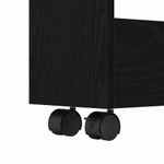 Casa si Gradina - Bucatarie si vesela - Ustensile bucatarie - Cosuri servire - Cabinet Stramt de Baie cu Roti Stejar Negru Lemn Ingineresc - Infinity.ro