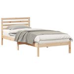 Casa si Gradina - Mobilier - Paturi si accesorii - Paturi - Cadru de pat cu headboard Maro 90 x 220 cm Lemn de brad solid - Infinity.ro