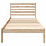 Casa si Gradina - Mobilier - Paturi si accesorii - Paturi - Cadru de pat cu headboard Maro 90 x 220 cm Lemn de brad solid - Infinity.ro