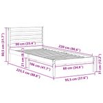 Casa si Gradina - Mobilier - Paturi si accesorii - Paturi - Cadru de pat cu headboard Maro 90 x 220 cm Lemn de brad solid - Infinity.ro