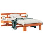 Casa si Gradina - Mobilier - Paturi si accesorii - Paturi - Cadru de pat Maro ceruit 75 x 190 cm Lemn de brad solid - Infinity.ro