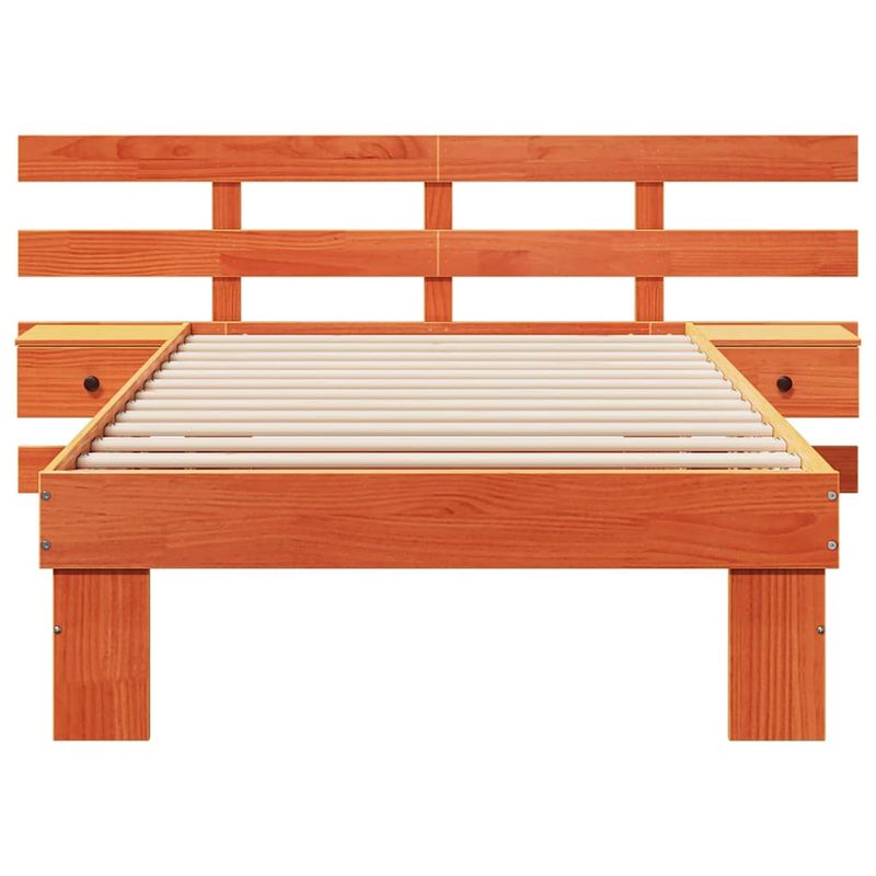 Casa si Gradina - Mobilier - Paturi si accesorii - Paturi - Cadru de pat Maro ceruit 75 x 190 cm Lemn de brad solid - Infinity.ro