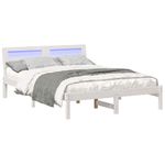 Casa si Gradina - Mobilier - Paturi si accesorii - Paturi - Cadru de pat Alb 140 x 190 cm Lemn de brad solid - Infinity.ro