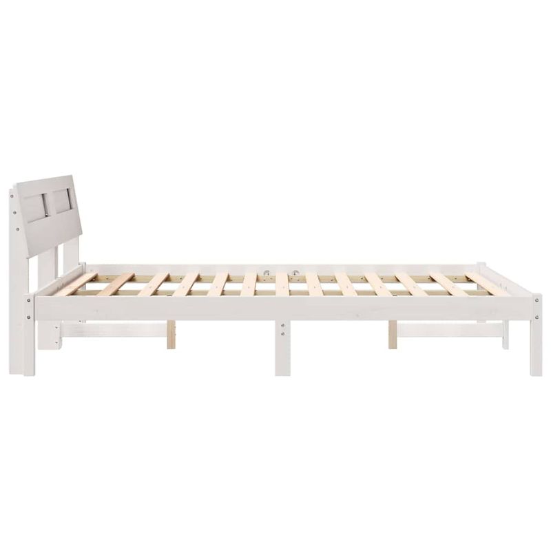 Casa si Gradina - Mobilier - Paturi si accesorii - Paturi - Cadru de pat Alb 140 x 190 cm Lemn de brad solid - Infinity.ro