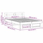 Casa si Gradina - Mobilier - Paturi si accesorii - Paturi - Cadru de pat cu headboard Maro 140 x 200 cm Lemn de brad solid - Infinity.ro