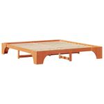 Casa si Gradina - Mobilier - Paturi si accesorii - Paturi - Cadru de pat maro cerat 200x200 cm din lemn masiv de pin - Infinity.ro