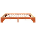 Casa si Gradina - Mobilier - Paturi si accesorii - Paturi - Cadru de pat maro cerat 200x200 cm din lemn masiv de pin - Infinity.ro