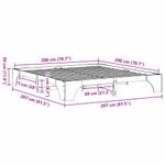 Casa si Gradina - Mobilier - Paturi si accesorii - Paturi - Cadru de pat maro cerat 200x200 cm din lemn masiv de pin - Infinity.ro